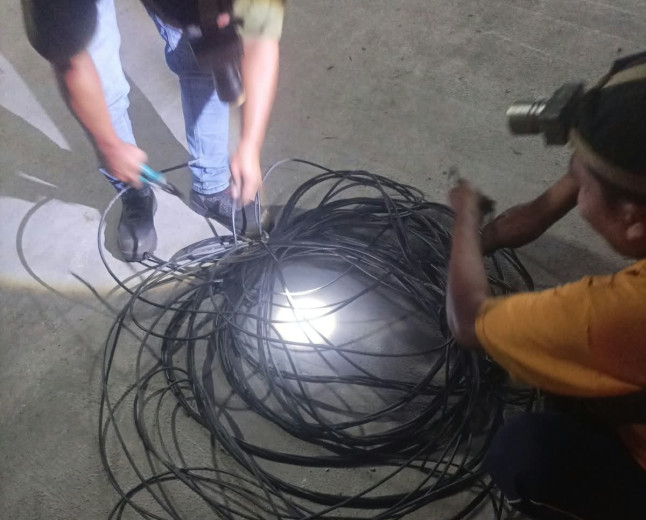 Cegah Kejahatan Jalanan, Polsek Cisoka Gerak Cepat Gandeng Dishub Perbaiki PJU Cikasungka